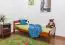 Kinderbett / Jugendbett "Easy Premium Line" K1/2n, Buche Vollholz massiv kirschrot lackiert - Liegefläche: 90 x 190 cm