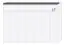 Oberer LED-Rahmen für Drehtürenschrank / Kleiderschrank Faleasiu und Anbaumodule, 2er Set, Farbe: Weiß - Breite: 136 cm / 181 cm