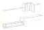 Hängende Wohnwand Valand 01, Farbe: Weiß - Abmessungen: 180 x 330 x 40 cm (H x B x T), mit Push-to-open Funktion