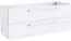 Waschtischunterschrank Rajkot 26 mit Siphonausschnitt, Farbe: Weiß glänzend – 50 x 119 x 45 cm (H x B x T)