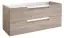 Waschtischunterschrank Meerut 35 mit Siphonausschnitt, Farbe: Eiche Grau – 50 x 119 x 45 cm (H x B x T)