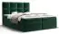 Großes Boxspringbett mit weichen Veloursstoff Pirin 58, Farbe: Grün - Liegefläche: 180 x 200 cm (B x L)