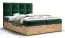 Doppelbett mit weichen Veloursstoff Pilio 53, Farbe: Grün / Eiche Golden Craft - Liegefläche: 160 x 200 cm (B x L)