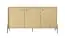 Helles Sideboard mit drei Türen Allegma 03, Farbe: Eiche Scandi - Abmessungen: 81 x 157 x 39,5 cm (H x B x T)