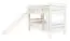 Weißes Etagenbett mit Rutsche 90 x 190 cm, Buche Massivholz Weiß lackiert, teilbar in zwei Einzelbetten, "Easy Premium Line" K28/n