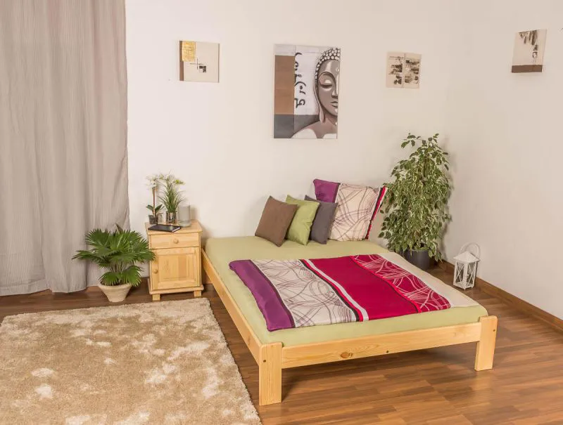 Holzbett Kiefer 140 x 200 cm Natur Abbildung