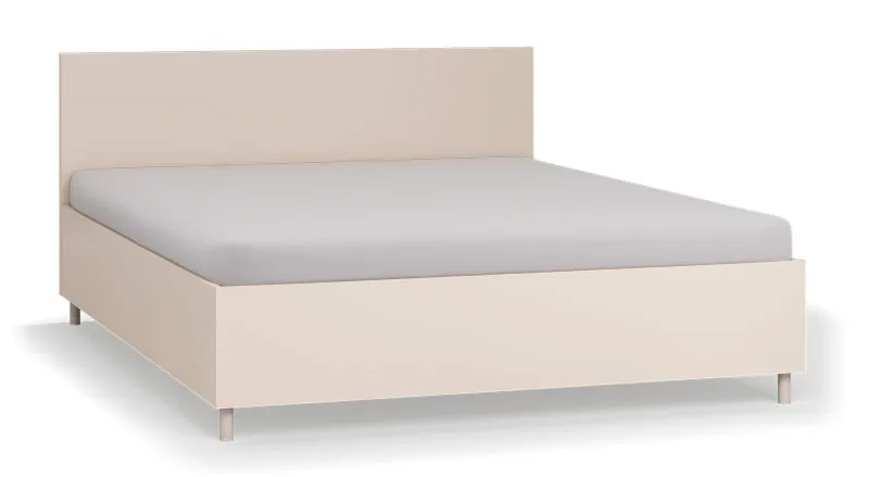 Doppelbett | Farbe: Beige | Liegefläche: 160 x 200 cm | inkl. Lift up Lattenrost | Gästebett | Bettkasten für Bettwäsche | für Schlafzimmer
