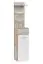 Garderoben Kommode Sviland 12, Farbe: Eiche Wellington / Weiß - Abmessungen: 200 x 40 x 35 cm (H x B x T), mit LED-Beleuchtung