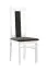 Stuhl im klassischen Stil Bachtel 12, Buchenholz Vollholz massiv, Farbe: Kiefer Weiß / Dunkel Graue Polsterung - Abmessungen: 99 x 42 x 54 cm (H x B x T)