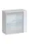 Wohnwand mit fünf Türen Kongsvinger 89, Farbe: Eiche Wotan / Weiß Hochglanz - Abmessungen: 160 x 320 x 40 cm (H x B x T), mit LED-Beleuchtung
