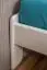 Doppelbett / Gästebett Kiefer Vollholz massiv weiß lackiert A10, inkl. Lattenrost - Abmessung 160 x 200 cm