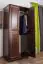 Massivholz Schlafzimmerschrank Kiefer, Farbe: Nuss 190x80x60 cm