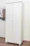 Massivholz-Schrank Kiefer, Farbe: Weiß 190x80x60 cm