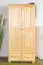 Massivholz-Kleiderschrank, Farbe: Natur 190x90x60 cm