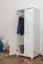 Massivholz-Kleiderschrank, Farbe: Weiß 190x80x60 cm Abbildung