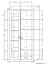 Vitrine Lorengau 28, Farbe: Sonoma Eiche - Abmessungen: 202 x 100 x 40 cm (H x B x T)