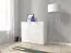 Elegante Kommode mit vier Schubladen Lowestoft 04, Farbe: Weiß - Abmessungen: 85 x 100 x 40 cm (H x B x T)