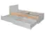 Einzelbett im modernen Design Susort 08, Farbe: Eiche Artisan / Grau - Abmessungen: 90 x 200 cm