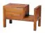 Praktischer Nachttisch aus Sheesham Massivholz, Farbe: Sheesham - Abmessungen: 40 x 60 x 30 cm (H x B x T), mit Schublade & extra Zeitungsfach