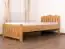 Kinderbett / Jugendbett Eiche Vollholz massiv natur Pirol 93, Liegefläche 100 x 200 cm, sehr stabile Konstruktion, modern, qualitativ hochwertig