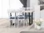 Robuster Esstisch Ourense 04 mit Maserung, Eiche weiß, schwarze elegante Tischbeine, 160 x 90 cm, optimale Stabilität