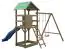 Spielturm S18A inkl. Wellenrutsche, Doppelschaukel-Anbau, Sandkasten und Holzleiter - Abmessungen: 311 x 369 cm (B x T)