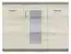 Vitrine Pamulang 03, Farbe: Sonoma Eiche - Abmessungen: 91 x 122 x 40 cm (H x B x T)
