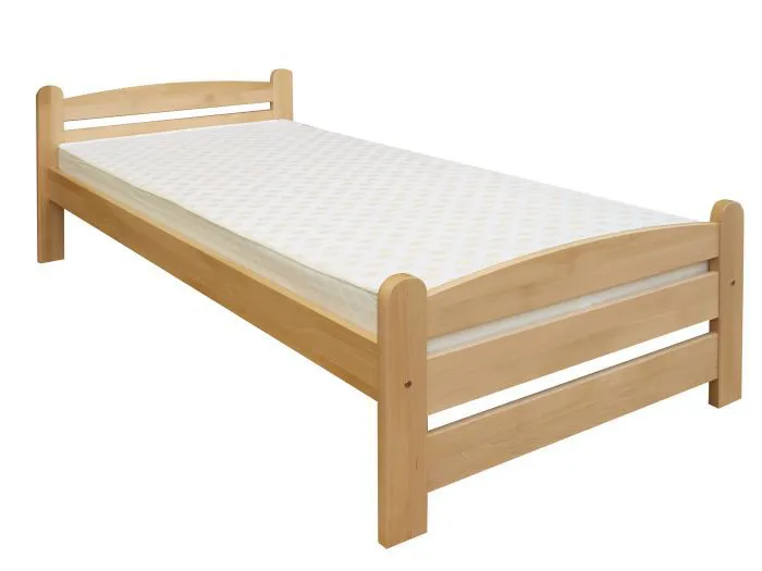 Kinderbett / Jugendbett Buche massiv Vollholz natur 118, inkl. Lattenrost - Abmessung 140 x 200 cm