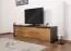 TV-Unterschrank Selun 12, Farbe: Eiche Dunkelbraun / Grau - Abmessungen: 47 x 170 x 43 cm (H x B x T)