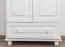 Massivholz-Kleiderschrank, Farbe: Weiß 190x80x60 cm
