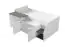 Funktionsbett / Kinderbett / Hochbett mit Schreibtisch Lindos, Farbe: Weiß / Grau - Liegefläche: 90 x 200 cm (B x L)
