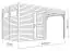 Gartenhaus Basel 02 mit Anbaudach inkl. Fußboden und Dachpappe, Hellgrau lackiert - 19 mm Elementgartenhaus, Nutzfläche: 5,10 m², Flachdach