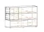 Sideboard / Kommode Bjordal 43, Farbe: Weiß Hochglanz / Braun - Abmessungen: 77 x 120 x 40 cm (H x B x T), mit Push-to-open Funktion