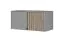 Aufsatz für Kleiderschrank Leeds 23 & 24, Farbe: Grau - Abmessungen: 50 x 105 x 51 cm (H x B x T)