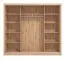 Dreitüriger Schiebetürenschrank Panevo 06, eine Spiegeltür, Farbe: Eiche Artisan, modernes Design, ABS-Kanten, Maße: 215,5 x 242 x 60 cm, 11 Fächer