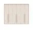 Sechstüriger Kleiderschrank mit viel Stauraum Neiafu 46, Farbe: Kaschmir, Soft-Close-Funktion, drei Kleiderstangen, Maße: 226 x 277 x 60 cm, verstellbare Füße