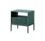 Nachtkommode Worthing 14, Farbe: Grün / Schwarz / Gold - Abmessungen: 56 x 54 x 39 cm (H x B x T)