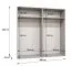Drehtürenschrank / Kleiderschrank | Farbe: Schwarz | Soft-Close-Funktion | 2 Spiegeltüren | ABS-Kanten | Griffe: Schwarz | Maße: 200 x 52 x 202 cm | 2 Kleiderstangen