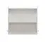 Hängeschrank Kunja 02, Farbe: Weiß / Weiß Hochglanz, Griffe: Silber, zwei Türen, ABS-Kantenschutz, zwei Fächer, Maße: 57 x 60 x 30 cm, für Küchen
