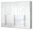Drehtürenschrank / Kleiderschrank Siumu 25, Farbe: Weiß / Weiß Hochglanz - 224 x 272 x 56 cm (H x B x T)