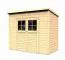 Holz-Gartenhütte 1,21 x 2,44 Meter (inkl. Dach) | Natur | Pultdach Abbildung