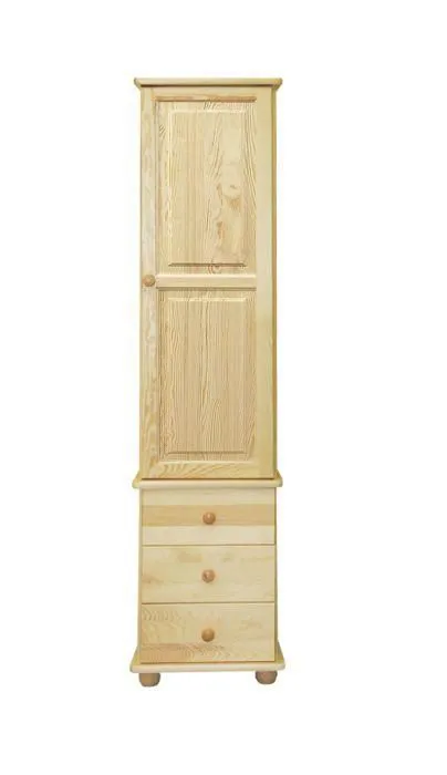 Schlafzimmer-Schrank Kiefer massiv Natur 195x45x42 cm Abbildung