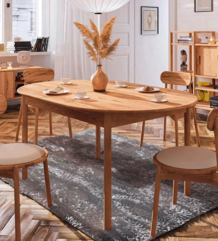 Esstisch ausziehbar Wellsford 55 Kernbuche massiv geölt - Abmessungen: 200-280 x 90 cm (B x T)
