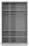 Drehtürenschrank / Kleiderschrank mit Rahmen Siumu 22, Farbe: Weiß / Weiß Hochglanz - 226 x 142 x 60 cm (H x B x T)