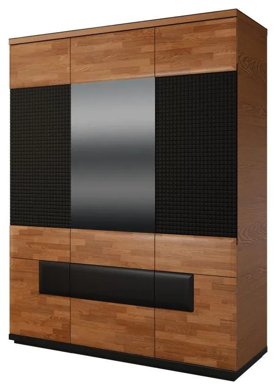 Schrank Walnuss / Schwarz 210x163x62 cm Abbildung