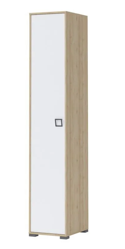 44 cm breiter Kleiderschrank mit 1 Tür | Kleiderstange | Farbe: Buche Abbildung