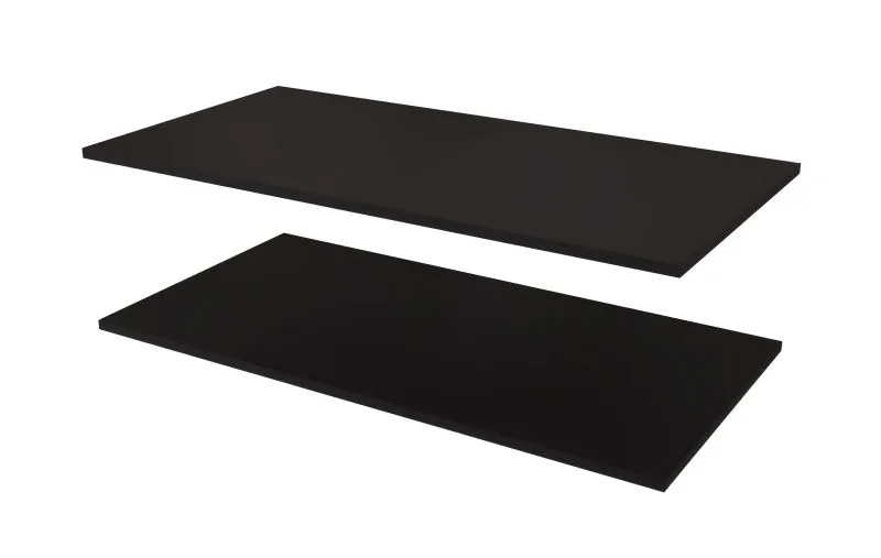 Holzeinlegeboden für Kleiderschrank | 8er Set | Farbe: Schwarz | für Schränke mit der Breite: 300 cm