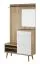 Garderobe Ladybarn 01 im modernen Stil, Farbe: Eiche Riviera / Weiß - Abmessungen: 200 x 110 x 34 cm (H x B x T), mit drei Haken und drei Schubladen