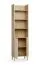 Regal | eine Drehtür | Farbe: Eiche / Beige | 5 Fächer | schmal | Soft-Close-Funktion | Maße: 54,5 x 38 x 204 cm | ABS-Kantenschutz | für Büro