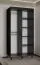 Schmaler Kleiderschrank mit zwei Kleiderstangen Jotunheimen 266, Farbe: Schwarz - Abmessungen: 208 x 100,5 x 62 cm (H x B x T)